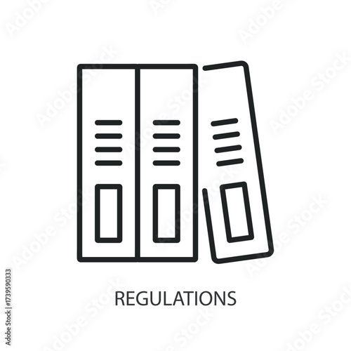 Regulations thin line vector icons.