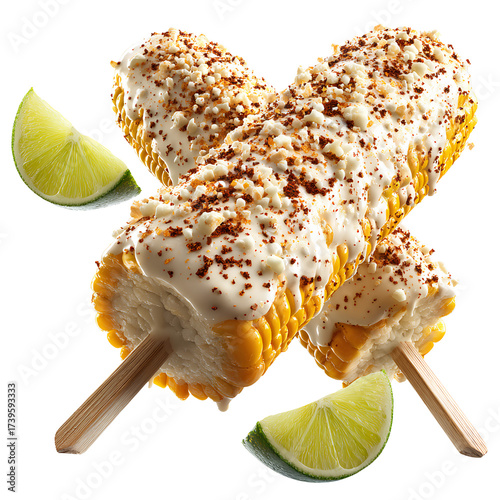 Traditional Mexican Street Corn Elotes with Cotija