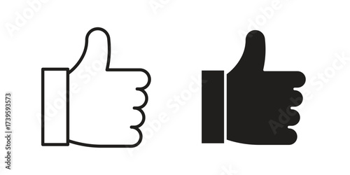 Like icon flat black and white logo
