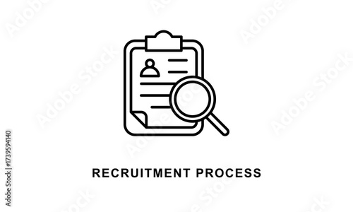 Recruitment Process Icon Isolated On White Background