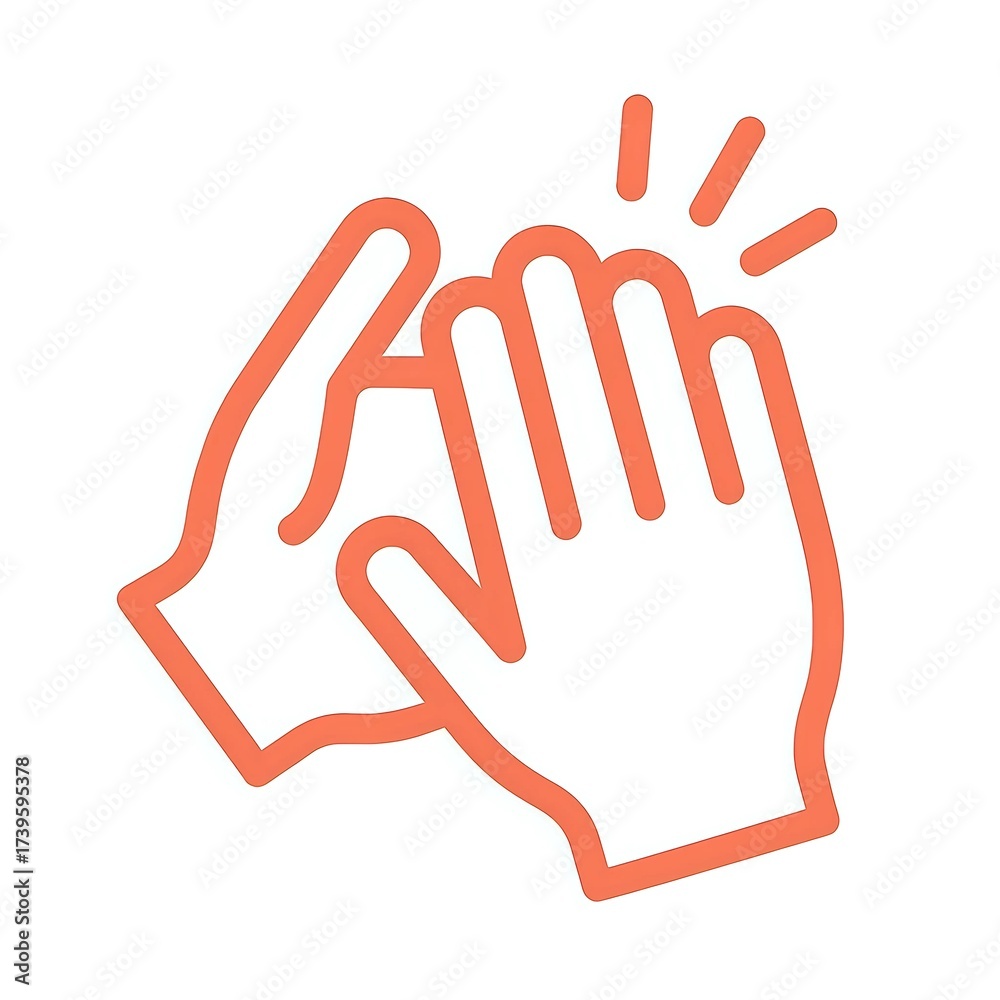 Obraz premium Clapping Hands Icon – Encouragement