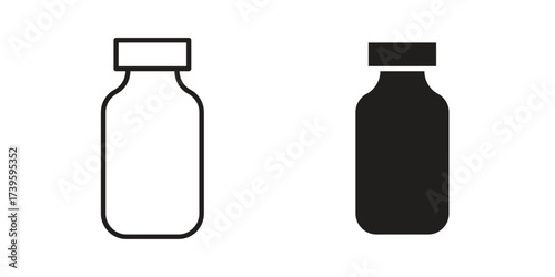 Milk bottle icon flat black and white logo