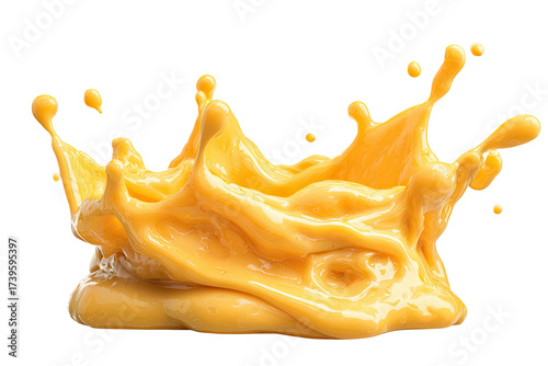 Vibrant close-up of a crown-shaped fluid splash, showcasing fluid dynamics