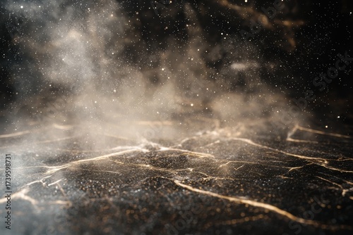 Dramatic Black Gold Marble Texture Background with Dust and Smoke Effect texture smoke black gold