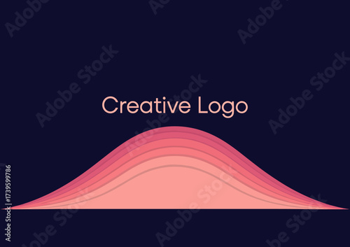 An elegant logo featuring a flowing abstract wave shape that suggests creativity and innovation. This modern design communicates forward-thinking ideals, suitable for various industries.