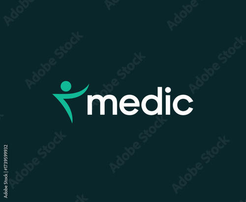 This logo represents the medic field, featuring a stylized figure in motion, symbolizing healthcare, wellness, and the importance of medical support in everyday life.