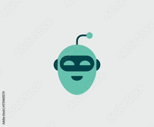A playful robot character with a friendly expression, showcasing a cartoonish style that represents innovation, technology, and a fun approach to artificial intelligence.