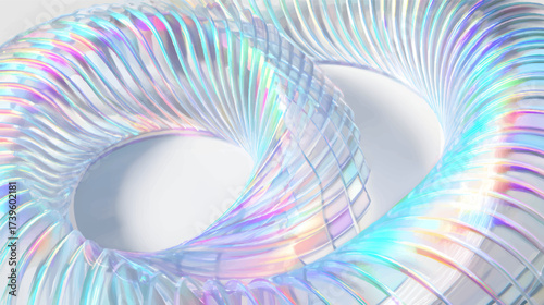 Abstract metallic swirl with silver and blue tones background.