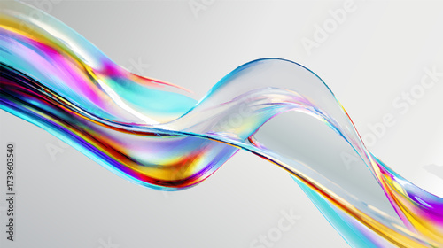Abstract colorful wave on white background