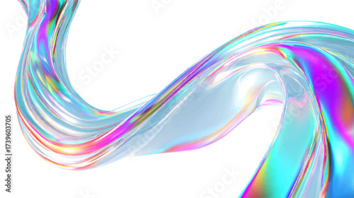 Abstract colorful wave on white background