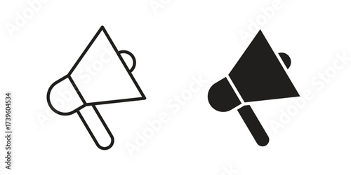 Promotion icon flat black and white logo