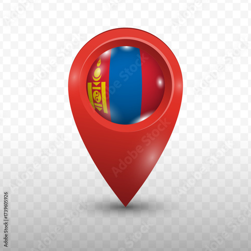 Location Flag of Mongolia with red color and transparent background, Vector Illustration. Free Download Location Flag of Mongolia with red color and transparent background, Vector Illustration. - GFXLoad
