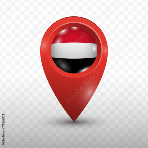 Location Flag of Yemen with red color and transparent background, Vector Illustration. Free Download Location Flag of Yemen with red color and transparent background, Vector Illustration. - GFXLoad