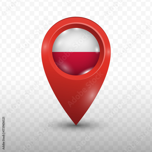 Location Flag of Poland with red color and transparent background, Vector Illustration. Free Download Location Flag of Poland with red color and transparent background, Vector Illustration. - GFXLoad