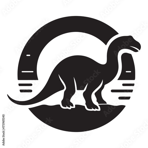 Tyrannosaurus rex dinosaur vector silhouette illustration of wild animal isolated on white background.