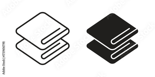 Towel icon flat black and white logo