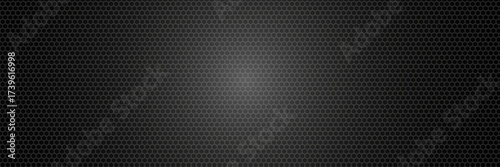 Black metal texture steel background. Perforated sheet metal.