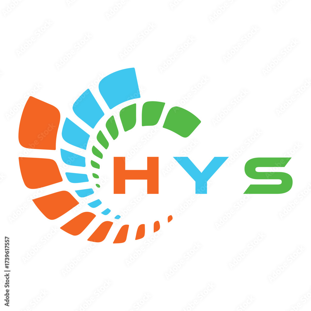 Fototapeta premium HYS letter design. HYS letter technology logo design. HYS Monogram logo design for an entrepreneur and business.