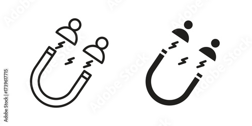 User engagement icon flat black and white logo