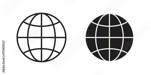 Website icon flat black and white logo