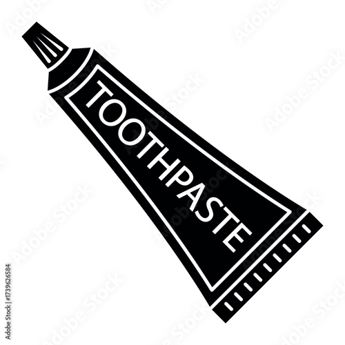Toothpaste Icon – Flat Design Dental Hygiene Symbol