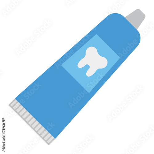 Toothpaste Icon – Flat Design Dental Hygiene Symbol