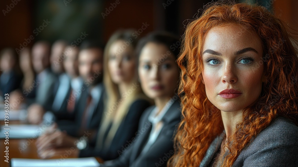 Fototapeta premium Diverse Group of Executives Engaged in Heated Discussion at Table