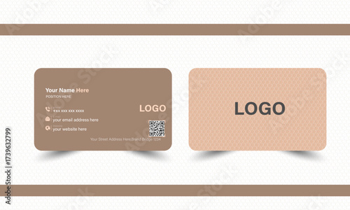 Business Card Design, Minimalist Business Card  Design, Minimalist Brown & Beige Business Card Template, Professional Modern Visiting Card, Luxury Beige and Coffee Color Branding Card