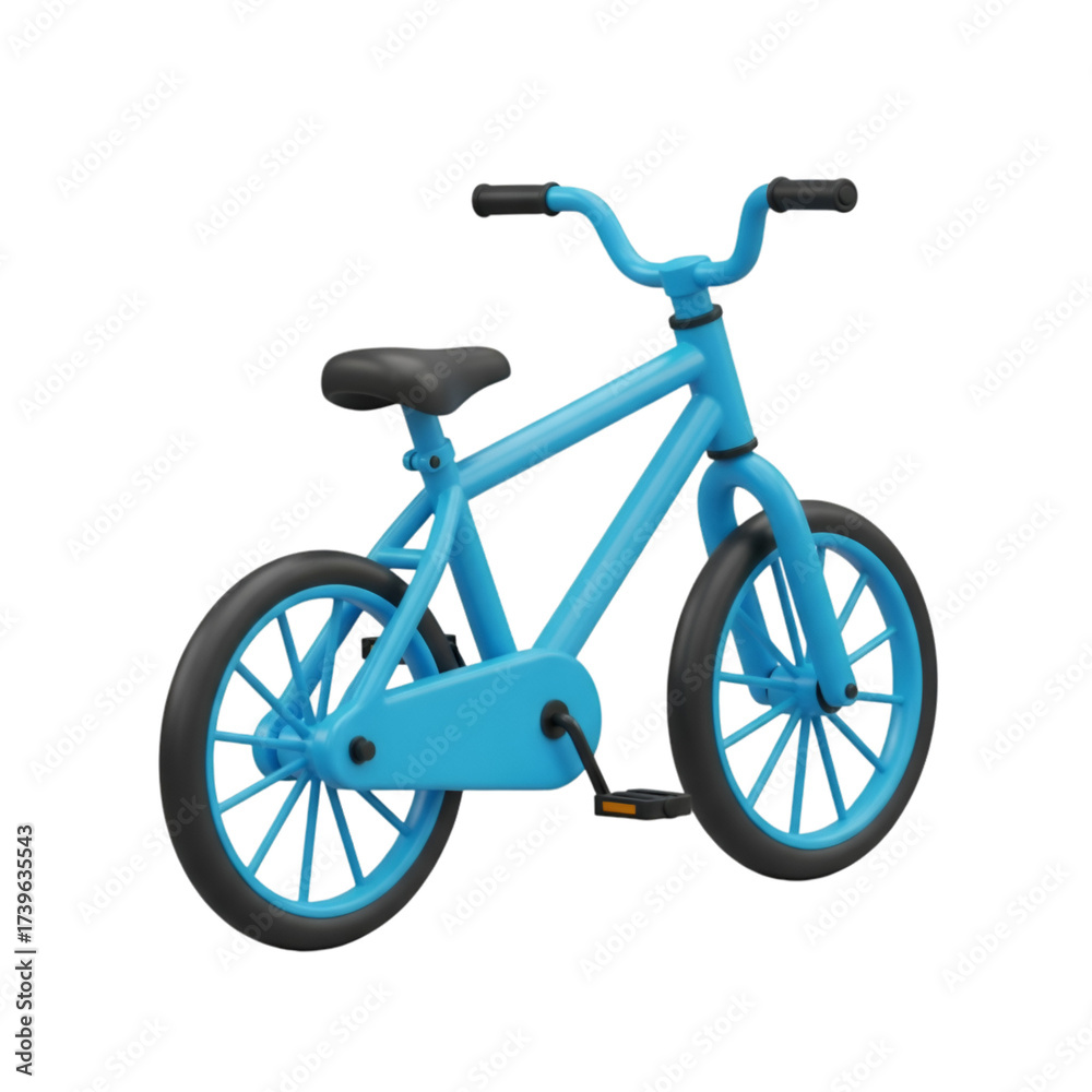 Fototapeta premium A blue childrens balance bike isolated on transparent background