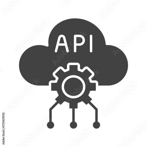 Cloud API Docs icon vector image. Suitable for mobile apps, web apps and print media.