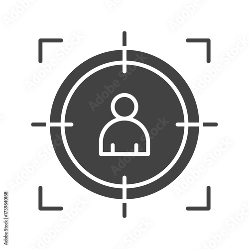 Target Persona icon vector image. Suitable for mobile apps, web apps and print media.