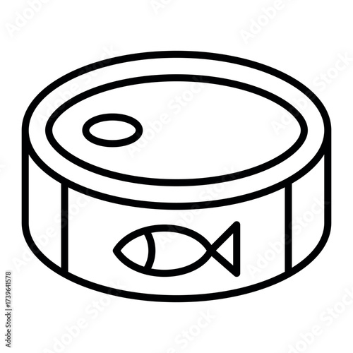 Canned Food Icon – Vector Illustration of Preserved Food