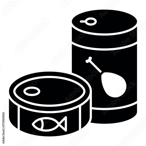 Canned Food Icon – Vector Illustration of Preserved Food