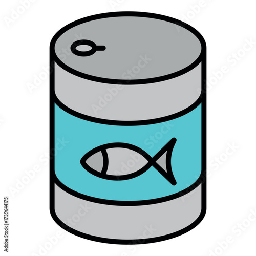 Canned Food Icon – Vector Illustration of Preserved Food