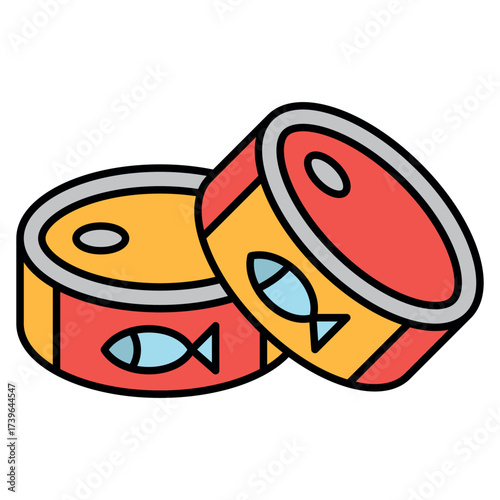 Canned Food Icon – Vector Illustration of Preserved Food