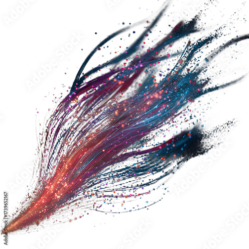 Exciting Firework Rocket Launching with Colorful Sparks in the Night Sky