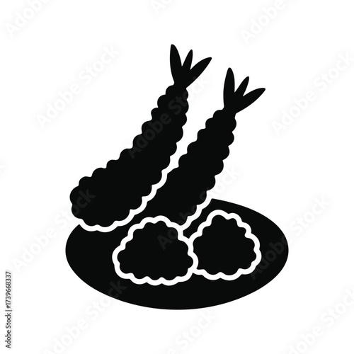 Shrimp tempura on a plate