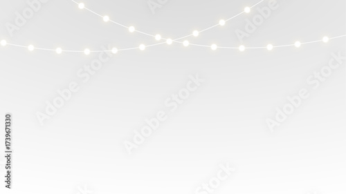 Celebration background with christmas golden glowing garland png.
