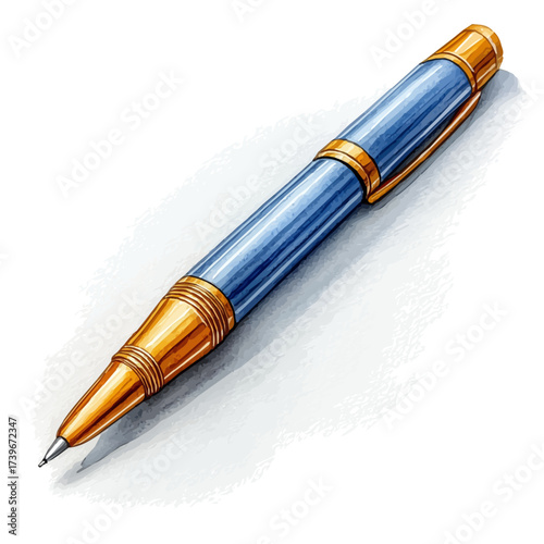 watercolor of Marker, vector, isolated on a white background.
