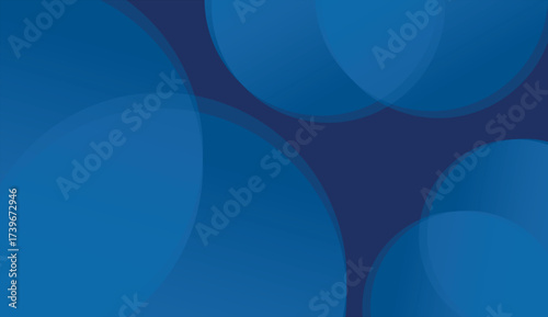 Abstract background with overlapping translucent blue circles on dark navy backdrop