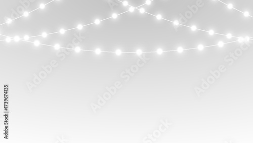 celebration, chain, decoration, png, christmas, white, bulb, decor, light, garland, bg, card, decorative, design, effect, event, fairy, festive, glow, glowing, happy, holiday, horizontal, isolated, la