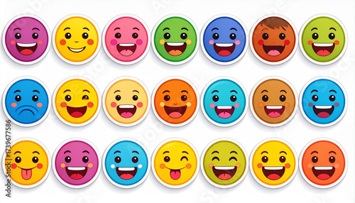 Whimsical Sticker Faces