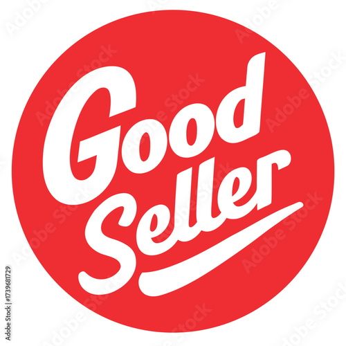 Good seller sticker on white background