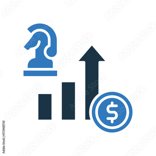 Growth Strategy mixed color icon