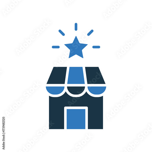 Market Leadership mixed color icon