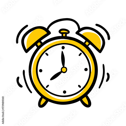 Alarm Clock Ringing Early Morning Disturbing Sleep Icon For Web And Graphic Design