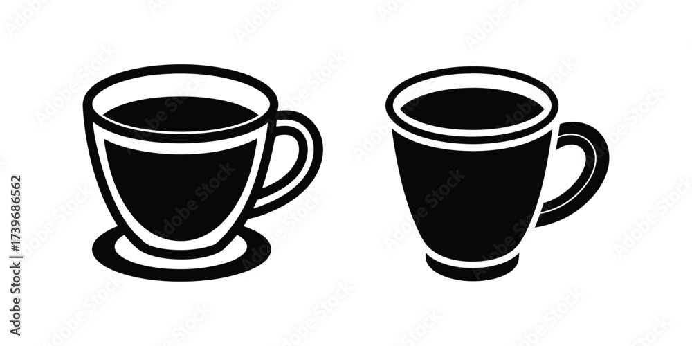 Obraz premium coffee cup silhouette icon vector illustration