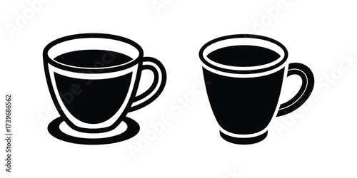 coffee cup silhouette icon vector illustration