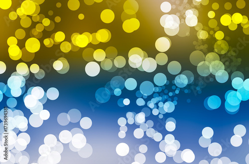blue bokeh background yellow bubbles motion digital abstract wallpaper banner