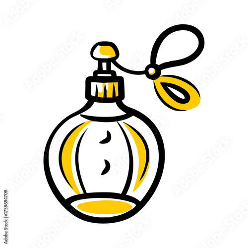 Elegant Perfume Bottle Fragrance Accessory Icon For Web And Graphic Design